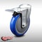 Service Caster 5 Inch SS Blue Polyurethane Wheel Swivel Bolt Hole Caster with Total Lock Brake SCC-SSBHTTL20S514-PPUB-BLUE - alternate 2